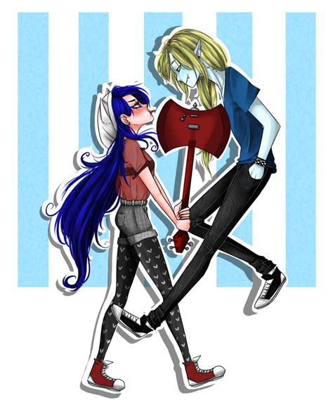 Marceline The Human And Finn The Vampire King Adventure Time With