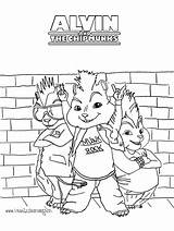 Alvin Chipmunks Coloring Coloriages Théodore Rue sketch template