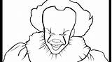 Pennywise Drawing Draw Clown Drawings Tutorial Cartoon Speed Part1 Illustrator Sketches Movie Choose Board Getdrawings sketch template