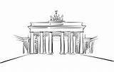 Brandenburger Tor Sketches Einigt Stimmen Konjunkturpaket Internationalen Koalition Hebstreits Hightechbox sketch template