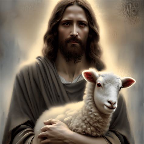 jesus christ holding  lamb graphic creative fabrica