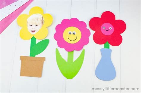 flower template  mix match flower craft messy  monster