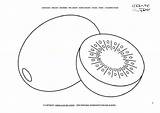 Kiwi Fruit Coloring Printable Fruits Pages Getcolorings Print sketch template