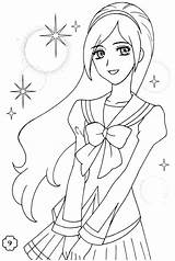 Girl Coloring Cartoon Pages Color Getcolorings Colorings Printable sketch template