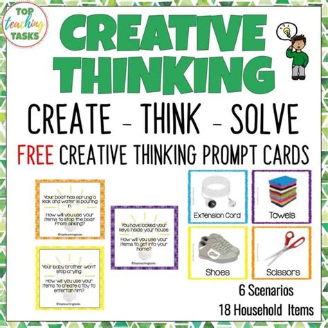create  solve creative thinking task cards
