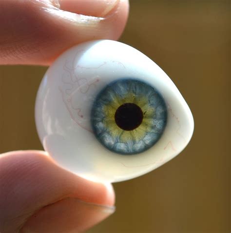 this prosthetic eye was hand blown by a german glass artisan nearly 100
