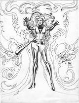 Marvel Cockrum Dave Phoenix Jean Grey Drawings Coloring Pages Comics Comic Superheroes Drawing Books Book sketch template