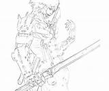 Raiden Gear Metal Solid Weapon Coloring sketch template