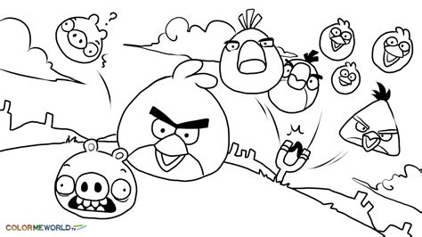 drawings angry birds cartoons printable coloring pages