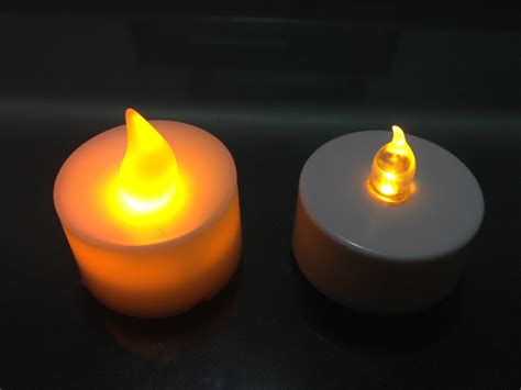 high quality battery operated flickering flamless tea light candles amber