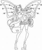 Coloring Pages Winx Club Stella Printable Princess Kids Bestcoloringpagesforkids sketch template