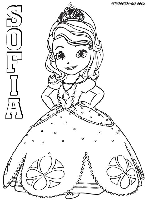 sofia the first colorings coloring pages to download and print