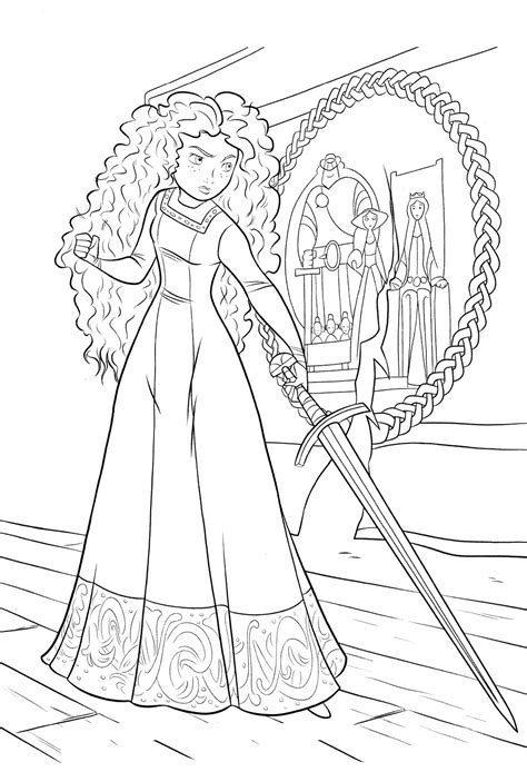 merida coloring pages coloring home