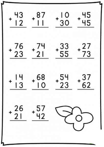 digit addition worksheets worksheet school   math addition