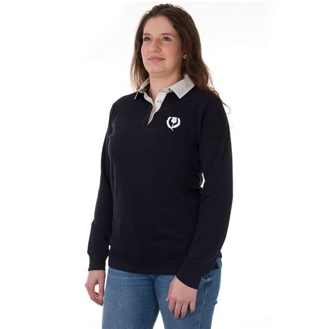 womens scotland heavyweight vintage rugby shirt long sleeved rugbystore