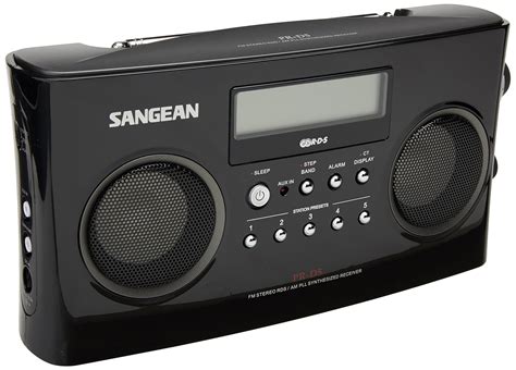 sangean pr dbk amfm portable radio  digital tuning  rds black
