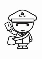 Coloring Pages Postman Google Mailman sketch template