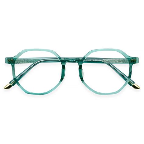 ch2812 oval green eyeglasses frames leoptique