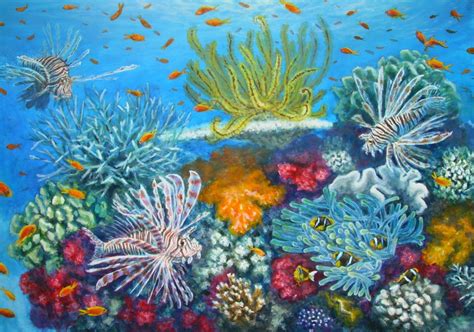 jennifer belote koralle kunst fische zeichnen kunstproduktion
