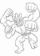 Pokemon Machamp Coloring Pages Kids Generation Fighting Printable Type sketch template