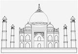 Mahal Taj sketch template