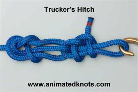 truckers hitch power cinch knot  knot list life