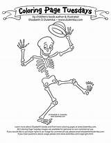 Coloring Skeleton Dulemba Tuesday sketch template
