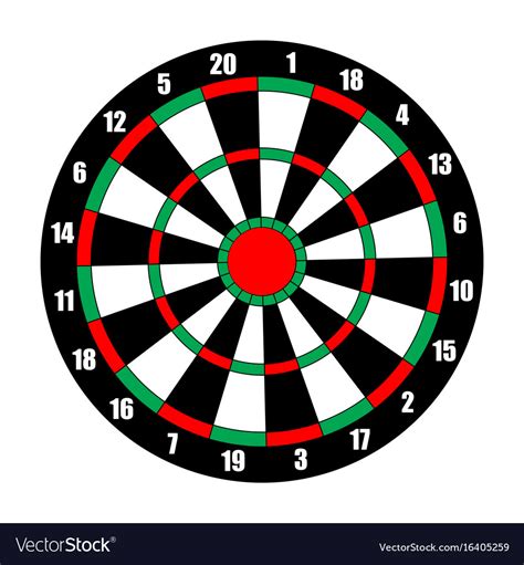 dart board dart target isolated  white vector image