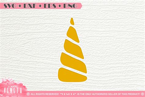 unicorn horn svg dxf eps png cutting file  svgs design