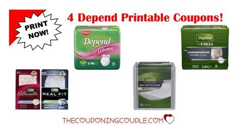 depends coupons  printable   printable