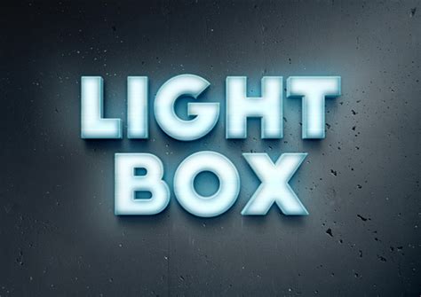 lightbox text effect graphicburger