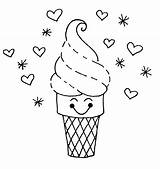 Ice Cream Melting Drawing Getdrawings Pages Coloring sketch template