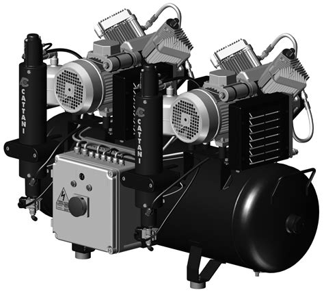 ac  twin cylinder twin head compressor   air driers cattani spa cattani air care