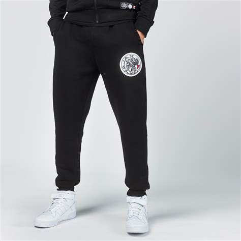 ajax broek zwart met oud ajax logo official ajax fanshop