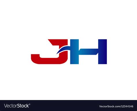 jh logo graphic branding letter element royalty  vector