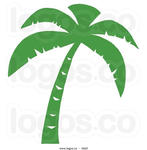 Royalty Free Vector Of A Green Palm Tree Logo By Hit Toon