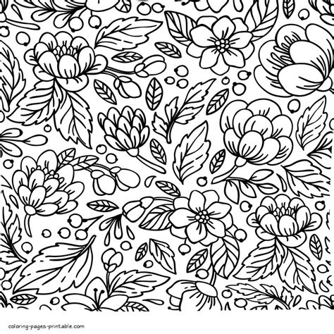 coloring pages  print  flowers flower bouquet coloring pages