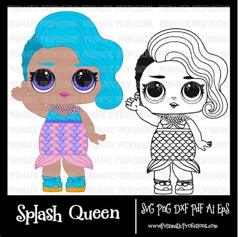 splash queen lol doll svg splash queen lol doll clipart lol dolls