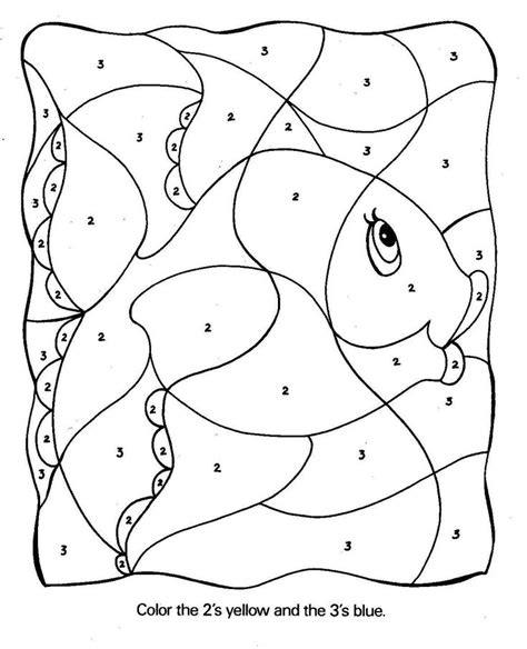 color  number coloring pages  kids school age crafts