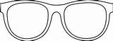 Sunglasses Glasses Printable Clip Template Outline Clipart Templates Sunglass Sun Big Coloring sketch template