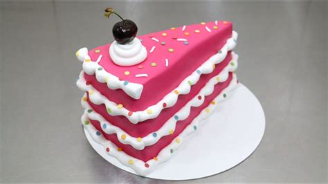 piece  cake birthday cake idea  cakesstepbystep youtube