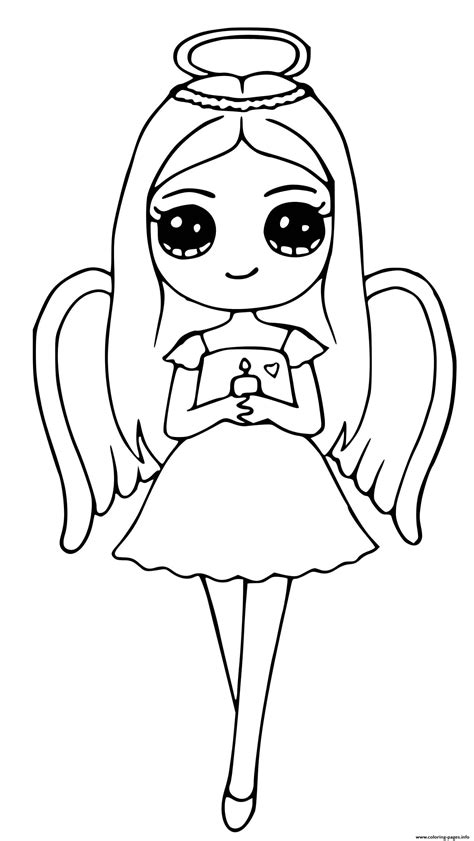 print angel cute girl coloring page coloring pages  girls cute