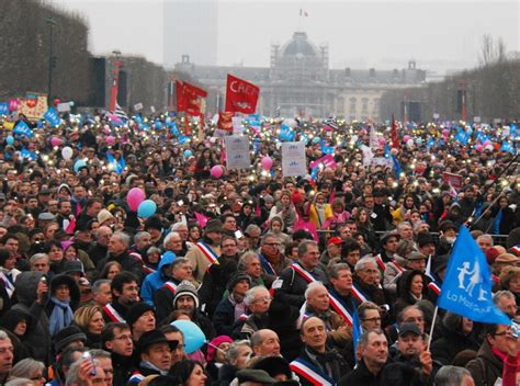 massive rally in france against same sex ‘marriage draws