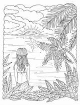 Beachy Surf Kleurplaten Tiki Ontsnappen Blz Sold Deborah Muller sketch template