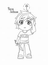 Percy Heroes Kawaii Colouring sketch template