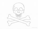 Jolly Roger Flag Template Coloring Sheet Printable Pages sketch template