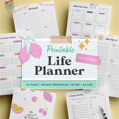 printable life planner