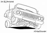 Lowrider Hydraulics Impala Chevy Lowriders Chicano sketch template