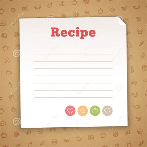 blank recipe card template