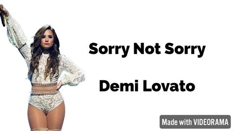 Sorry Not Sorry Demi Lovato Lyrics Youtube
